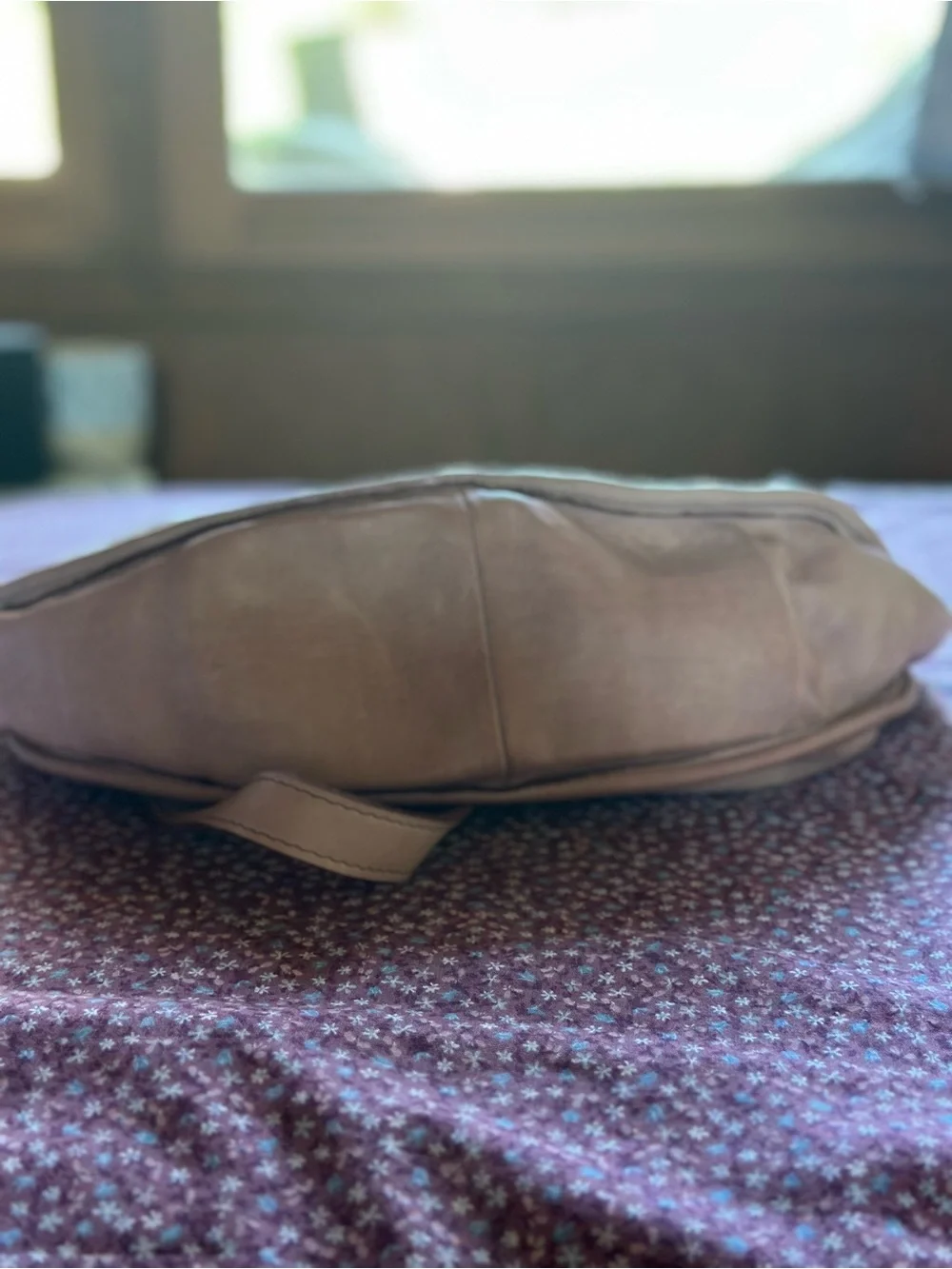 Sundance Telluride leather Woven Hobo Bag in Blush pink